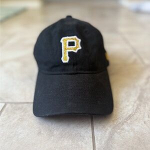 Black Pirates MLB Cap with Yellow 'P' Logo